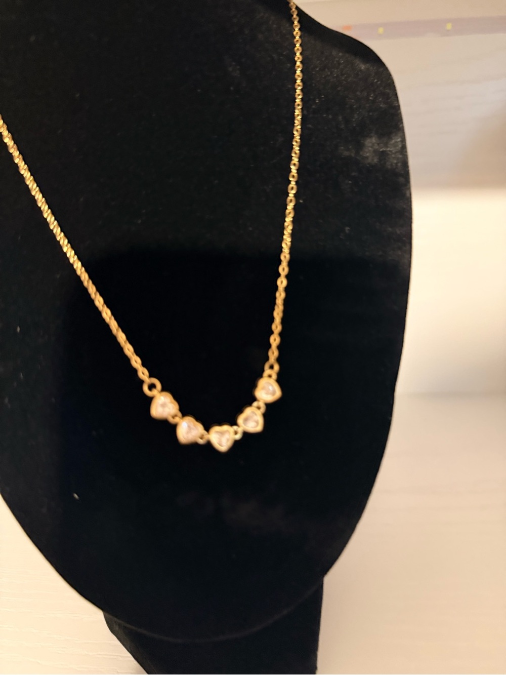 Gold Heart CZ Pendant Necklace - Women Jewelry